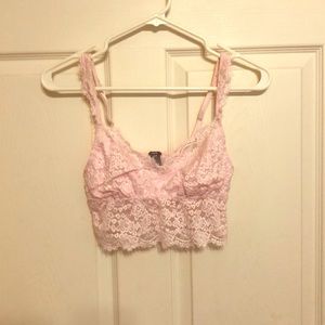 Pink lace longline Aerie bralette